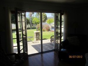 Interior View Double Set of Retractable Screen Doors in Sherman Oaks