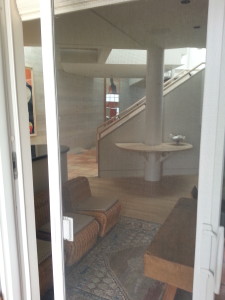 Patio Sliding Screen Door in Malibu home balcony