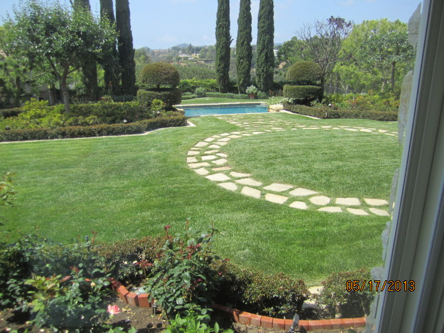 Backyard View thru Charcoal Fiberglass TruScene Mesh