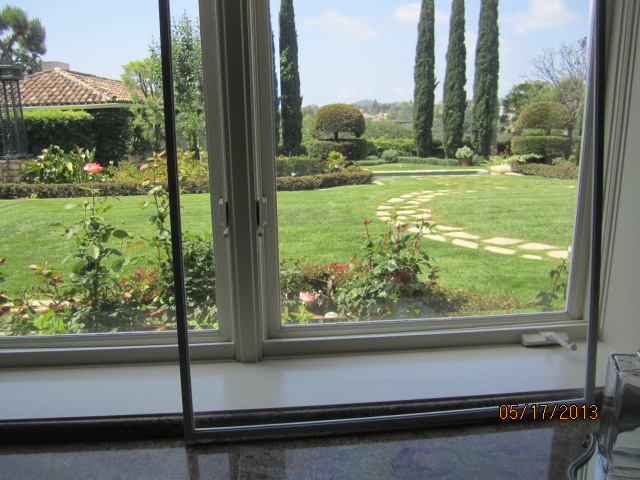 Backyard View thru Charcoal Fiberglass TruScene Mesh