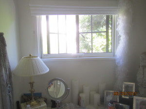 Beverly Hills Retractable Screen Windows in Powder Room