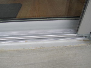 Clear Anodized Retractable Screen Door for a patio sliding screen door