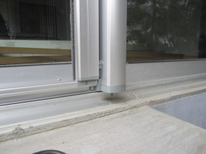 Clear Anodized Retractable Screen Door for a patio sliding screen door