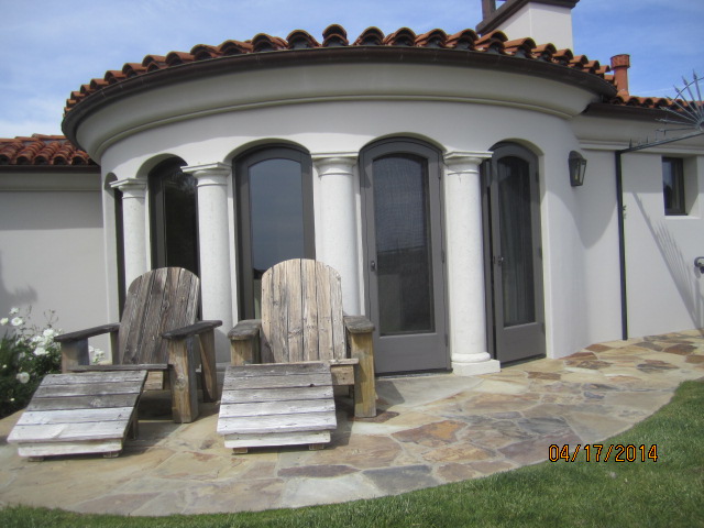 Malibu arched wood screen doors