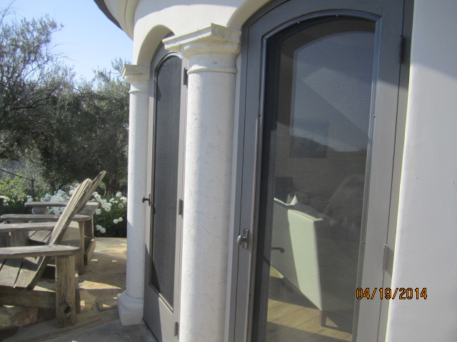 Malibu arched wood screen doors