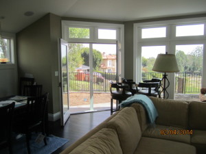 Interior View of Double Set of Retractable Screen Doors in Encino