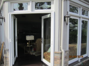 Closed Double Set of Retractable Screen Doors in Encino