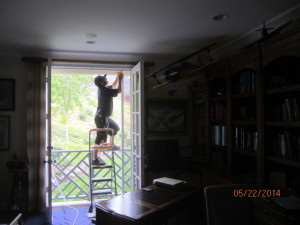 Installation of Double Bronze Screen Doors Custom Made Screen Doors for Master Bedroom in Studio City