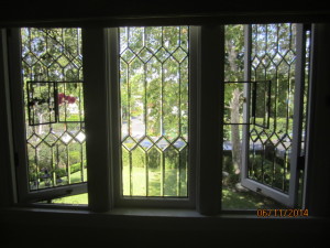 Bronze Interior Window Screens with Wickets for Crank Windows