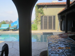 After installation of custom made heavy duty security screen doors double french doors in Topanga