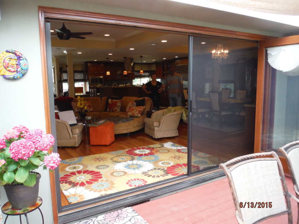 After view of Centor Arquitectural Screens for Bi-folding doors installed in West Hills