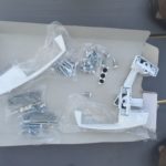 Anodized Silver Hardware for Custom Made Wood Screen Doors in Malibu