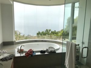 Bathroom White Window Screens