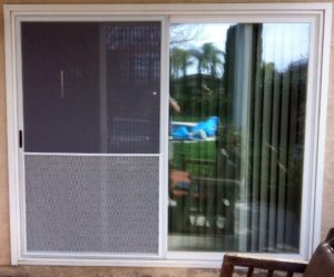 Large Grille on Sliding Screen Doo